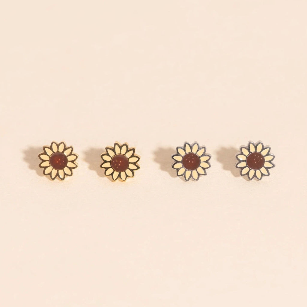 Sunflower Stud Earrings by Oh Clementine