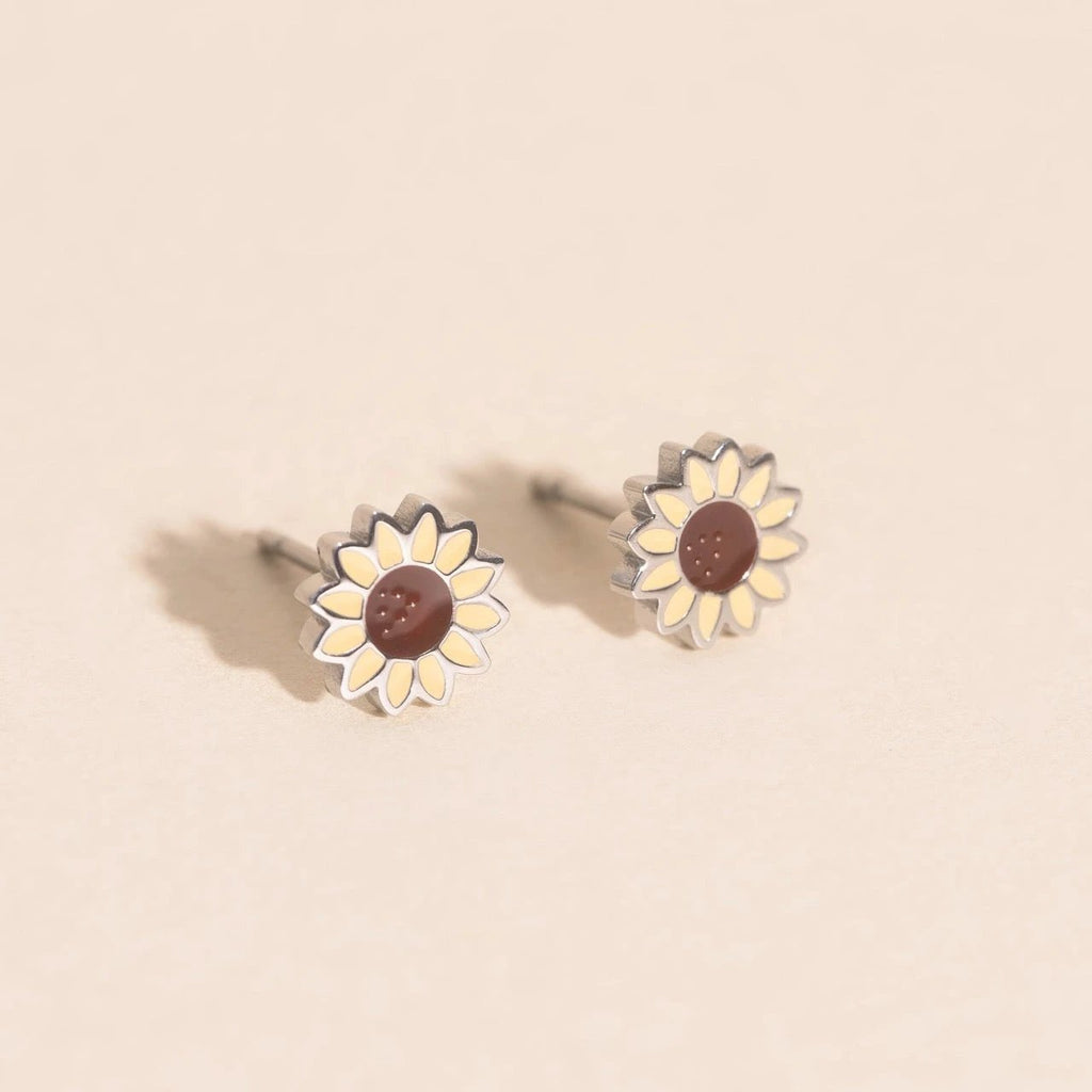 Sunflower Stud Earrings by Oh Clementine