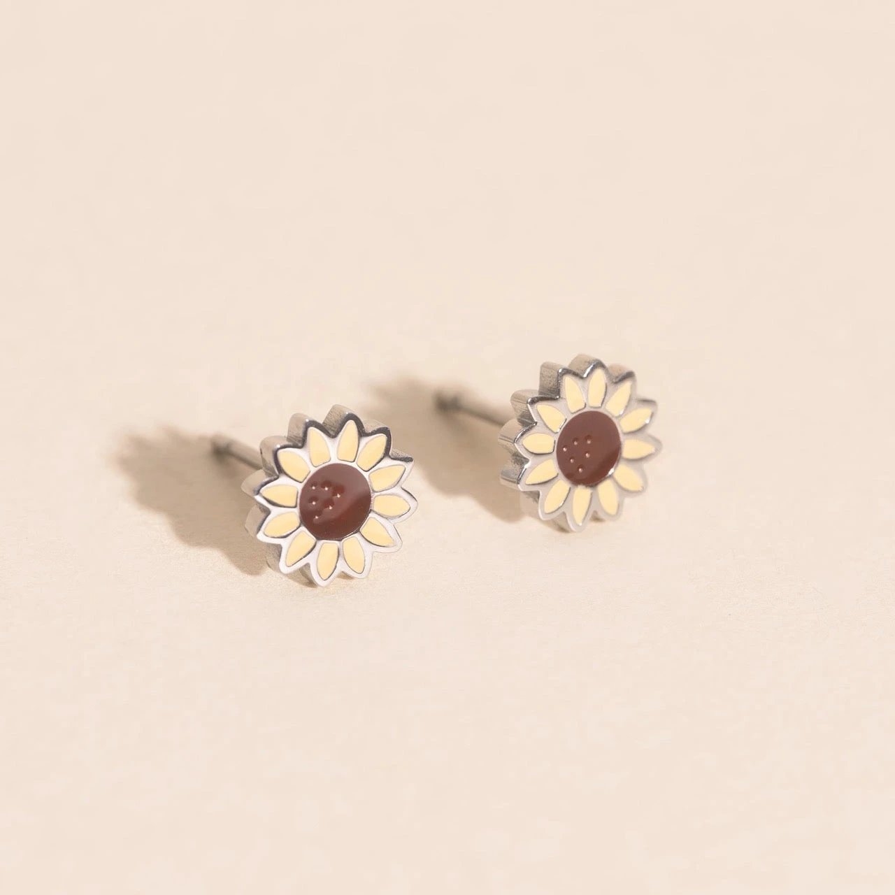 Sunflower Stud Earrings by Oh Clementine