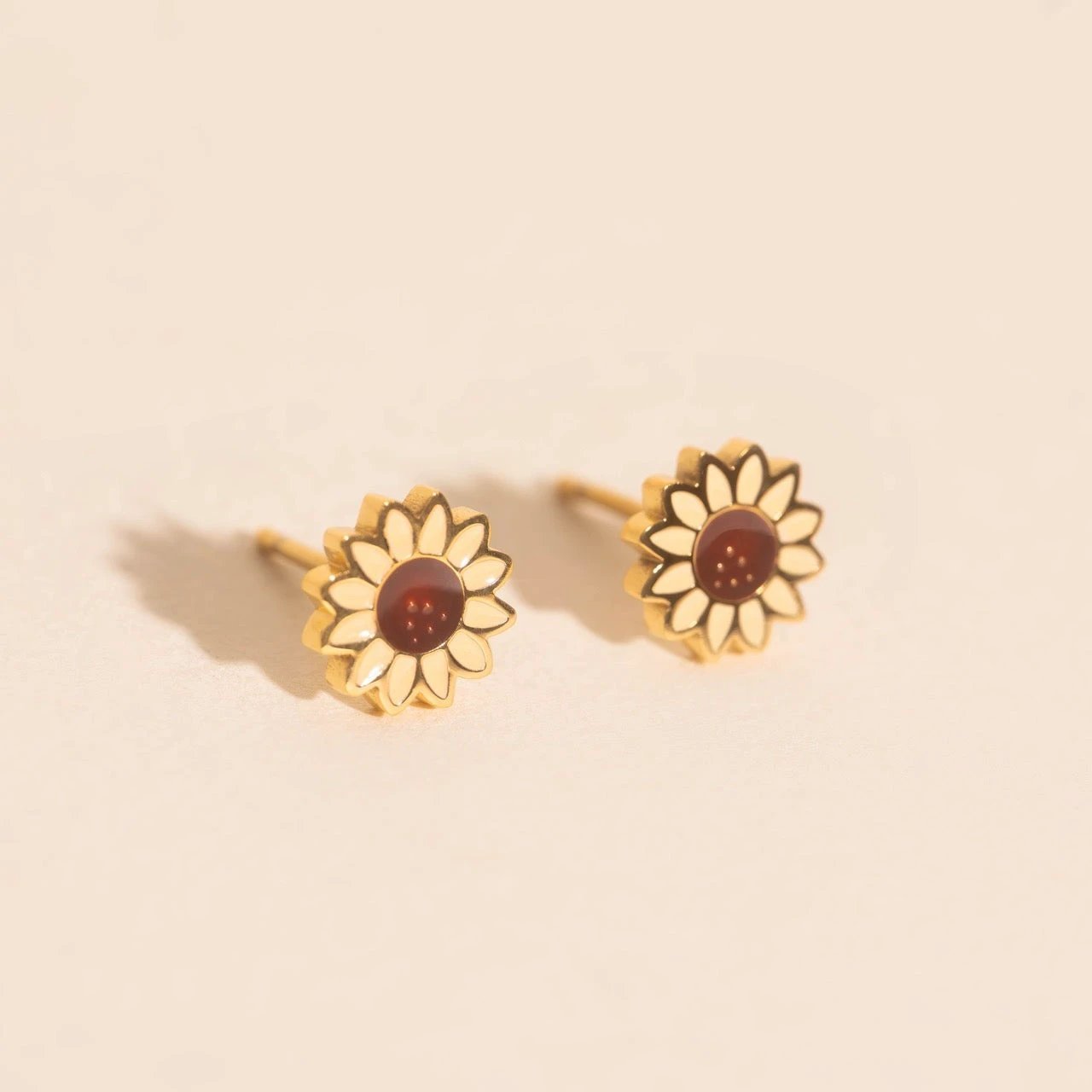 Sunflower Stud Earrings by Oh Clementine