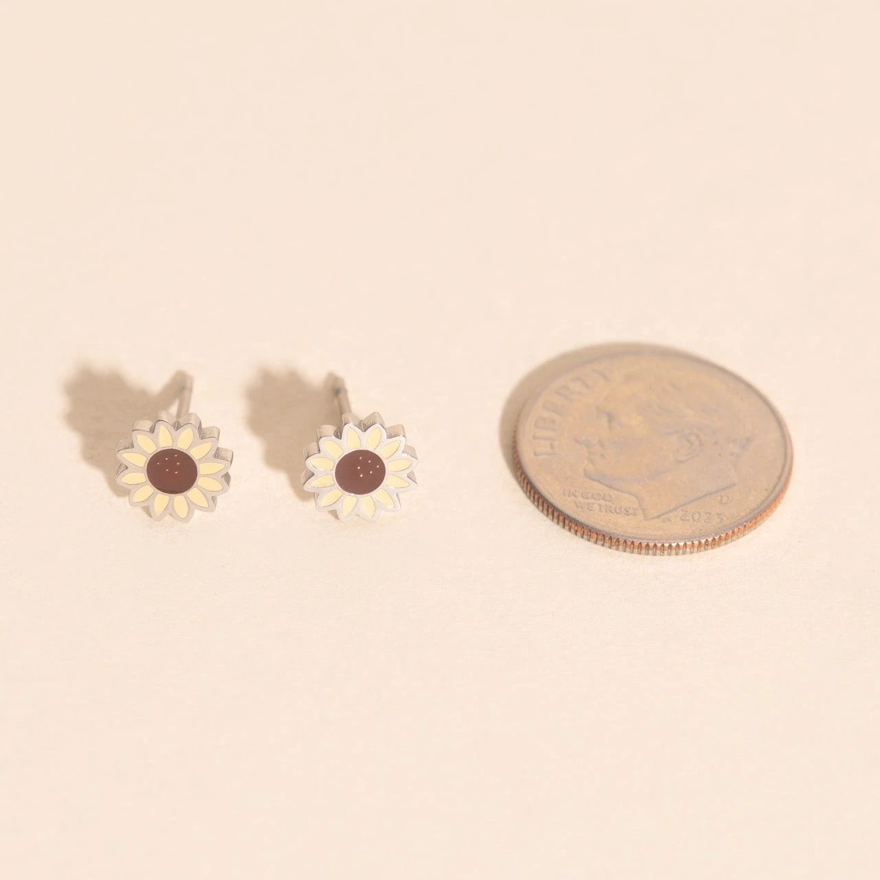 Sunflower Stud Earrings by Oh Clementine