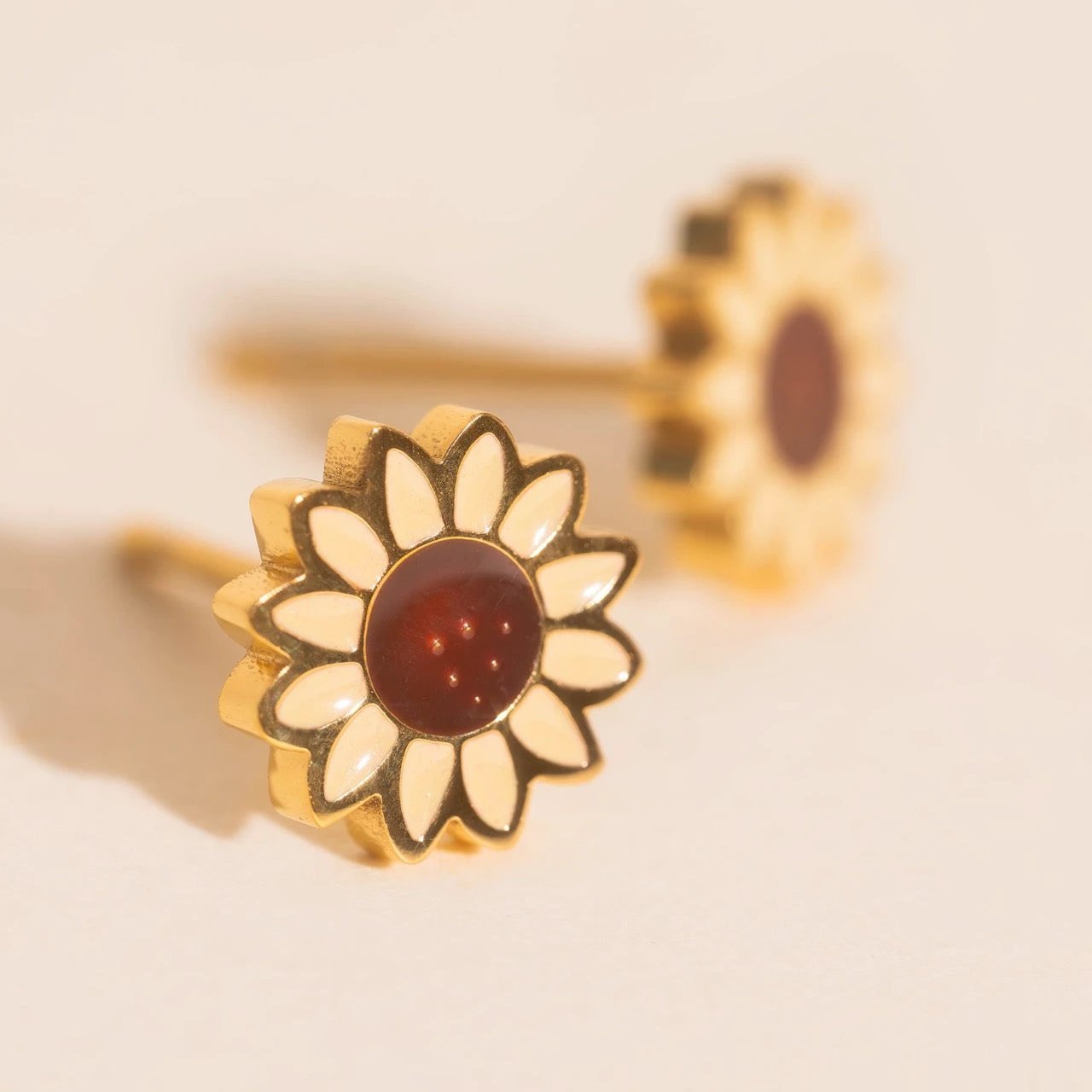 Sunflower Stud Earrings by Oh Clementine