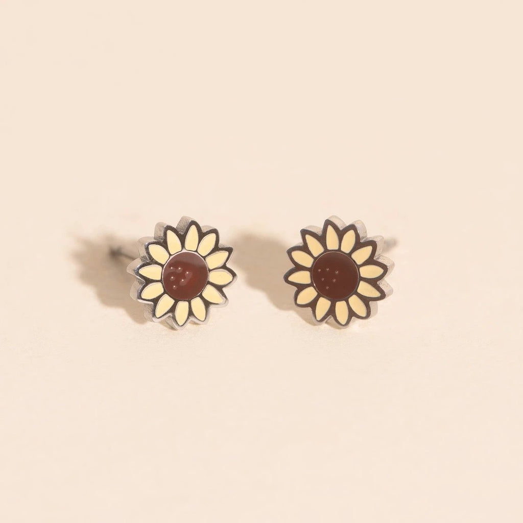 Sunflower Stud Earrings by Oh Clementine