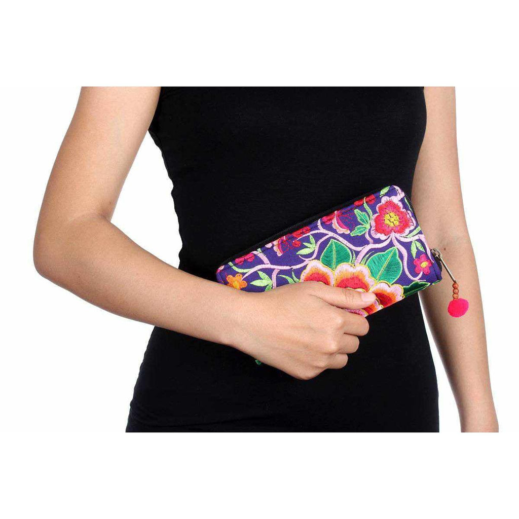 Sunrise Embroidered Wallet - Thailand Bags La Vie Bien Sunrise Embroidered Wallet - Thailand