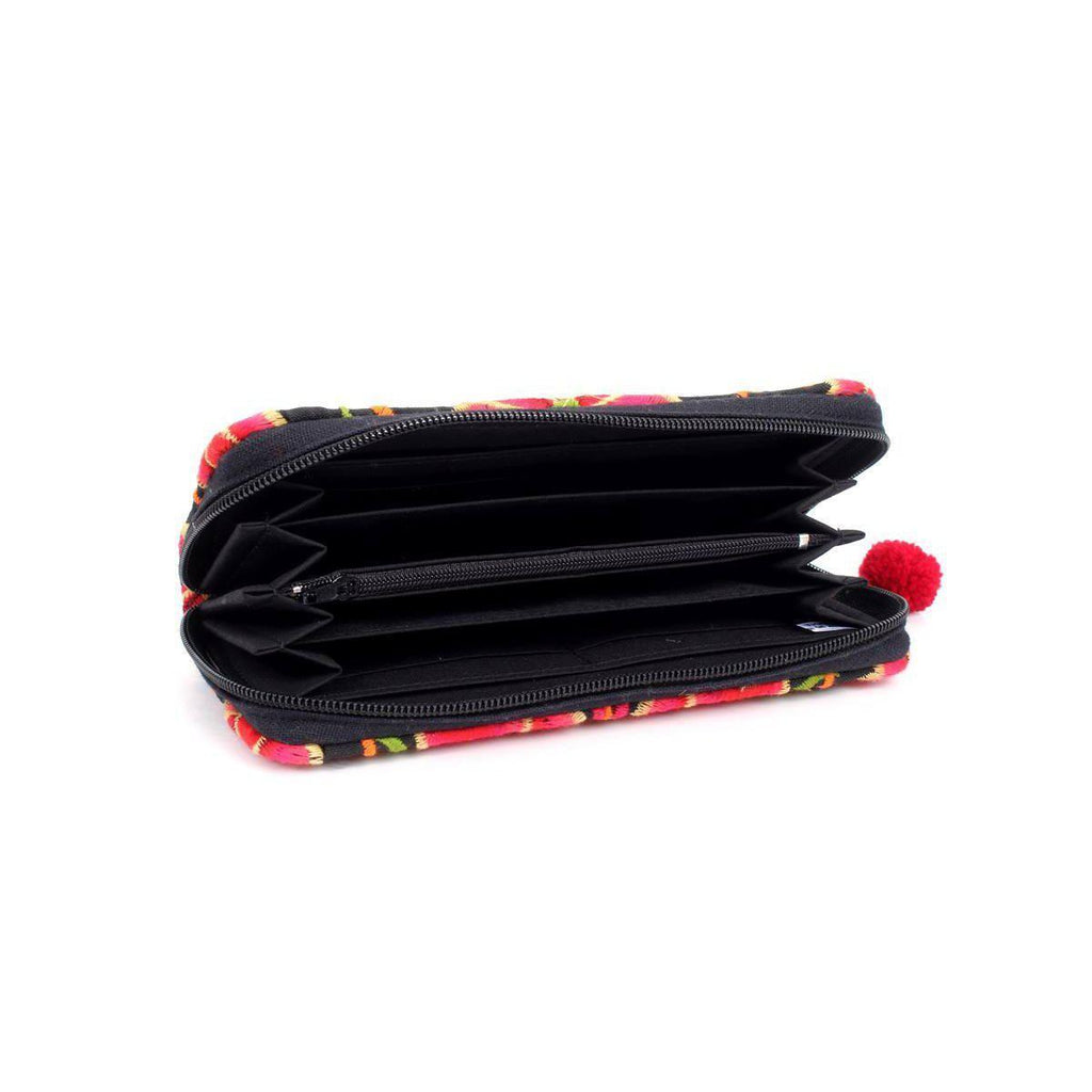 Sunrise Embroidered Wallet - Thailand Bags La Vie Bien Sunrise Embroidered Wallet - Thailand