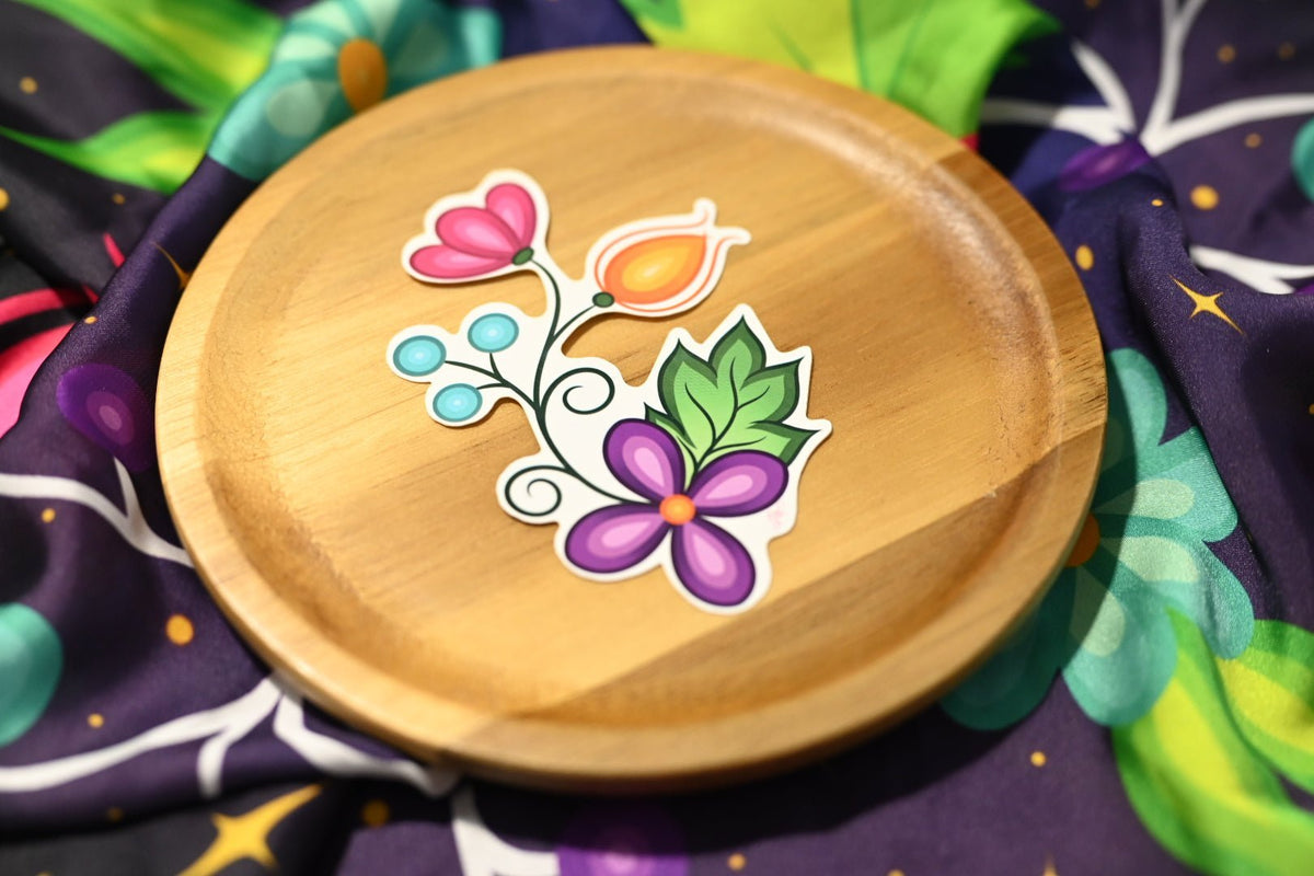 Sunset Ojibwe Floral Sticker La Vie Bien Sunset Ojibwe Floral Sticker