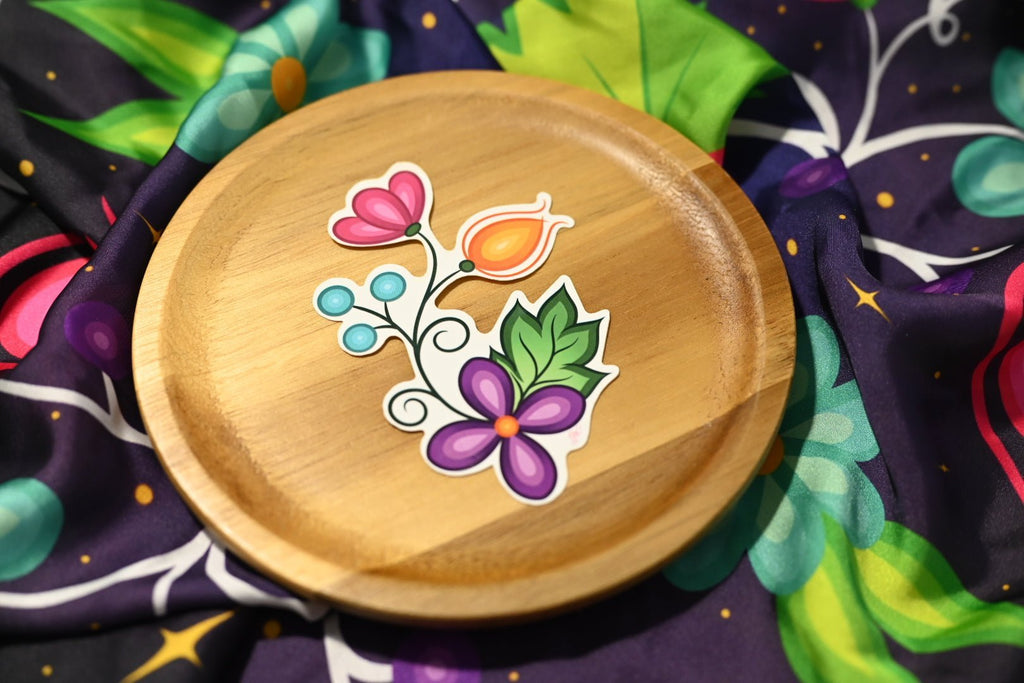 Sunset Ojibwe Floral Sticker La Vie Bien Sunset Ojibwe Floral Sticker
