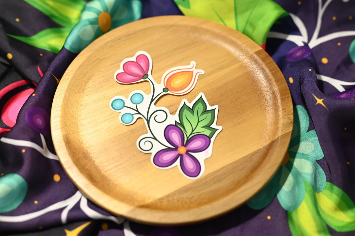 Sunset Ojibwe Floral Sticker La Vie Bien Sunset Ojibwe Floral Sticker