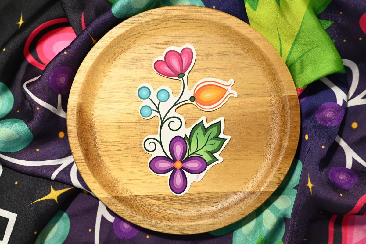Sunset Ojibwe Floral Sticker La Vie Bien Sunset Ojibwe Floral Sticker