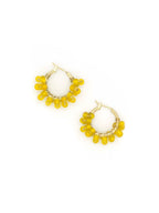 Sunshine Beaded Hoops