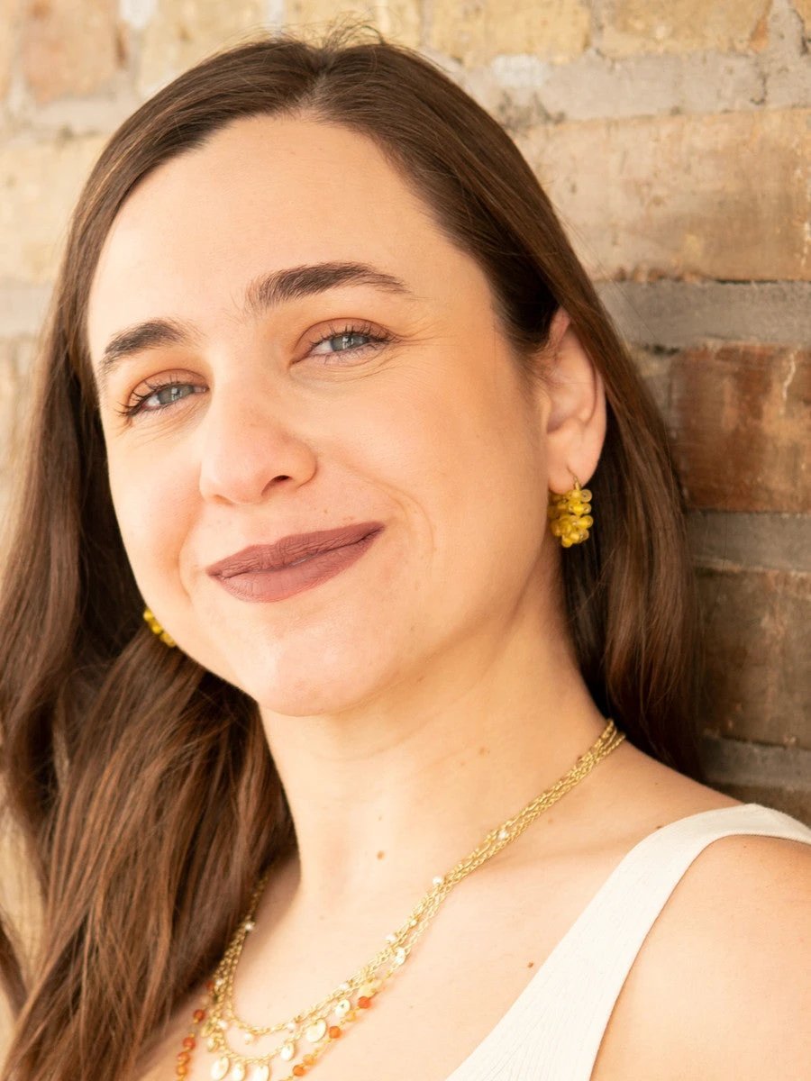 Sunshine Beaded Hoops