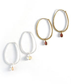 Sunshine Stone Hoop Earrings