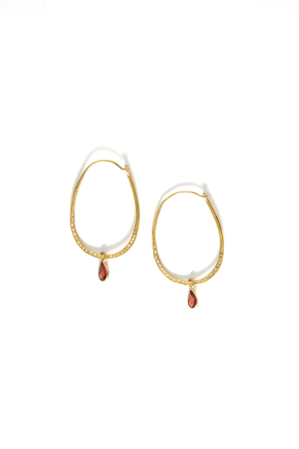 Sunshine Stone Hoop Earrings