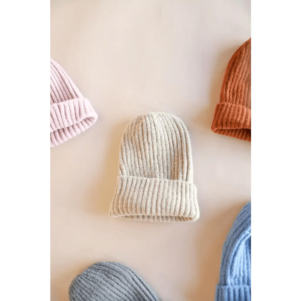 Super Soft Cream Beanie for Adults by Polished Prints