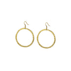 Sura Brass Circular Drop Hoop Earrings for Women Earrings La Vie Bien Sura Brass Circular Drop Hoop Earrings for Women