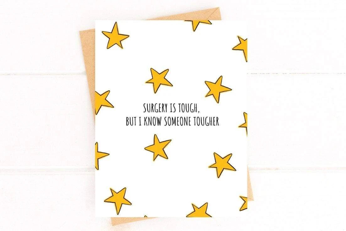 Surgery is Tough Encouragement Get Well Card by Five Dot Post
