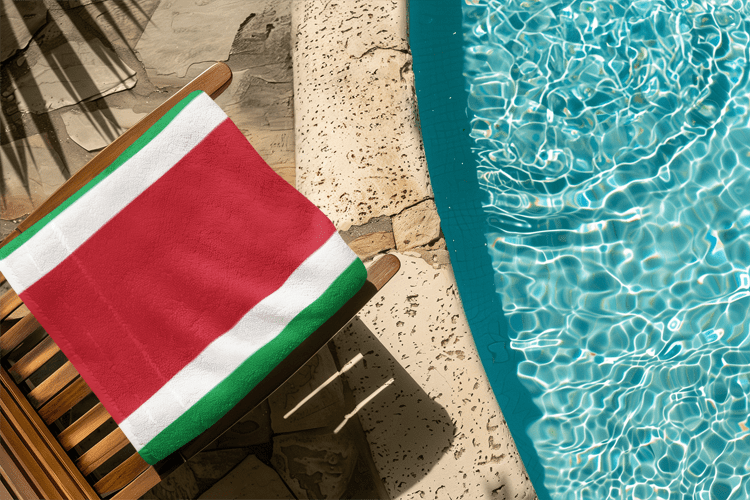 Suriname Flag Beach Towel Beach Towel (Generic Brand) La Vie Bien Suriname Flag Beach Towel