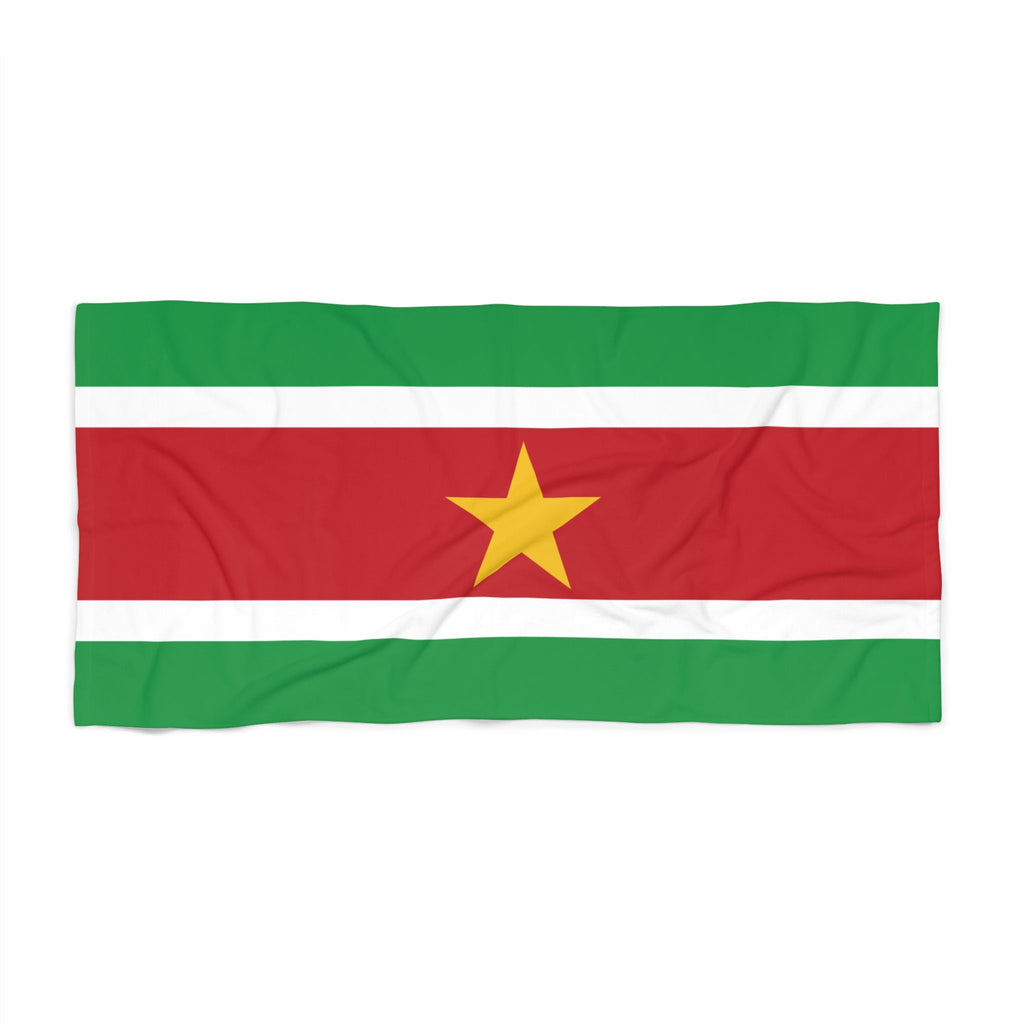 Suriname Flag Beach Towel Beach Towel (Generic Brand) La Vie Bien Suriname Flag Beach Towel