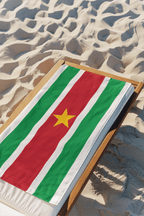 Suriname Flag Beach Towel Beach Towel (Generic Brand) La Vie Bien Suriname Flag Beach Towel