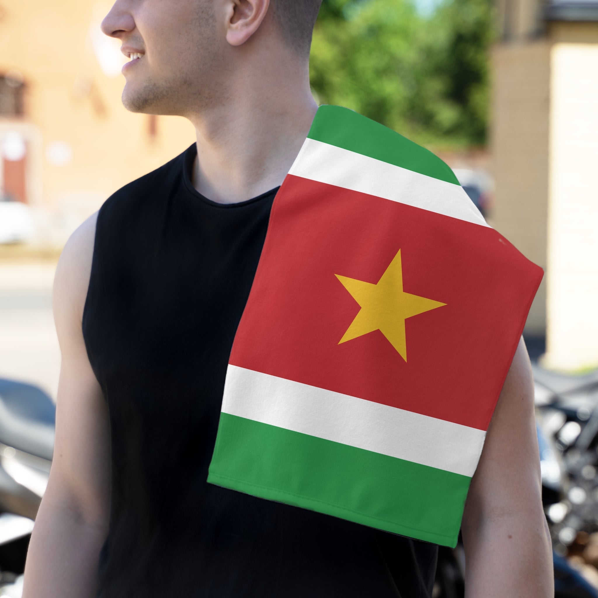 Suriname Flag Rally Towel Rally Towel La Vie Bien Suriname Flag Rally Towel