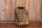 Surya Indian Antique Carved Candle Holder