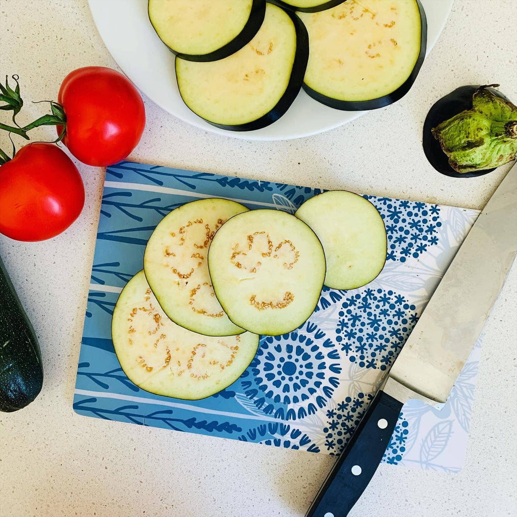 Sustainable Cutting Board | Bloom in Blue Cutting Board La Vie Bien Sustainable Cutting Board | Bloom in Blue