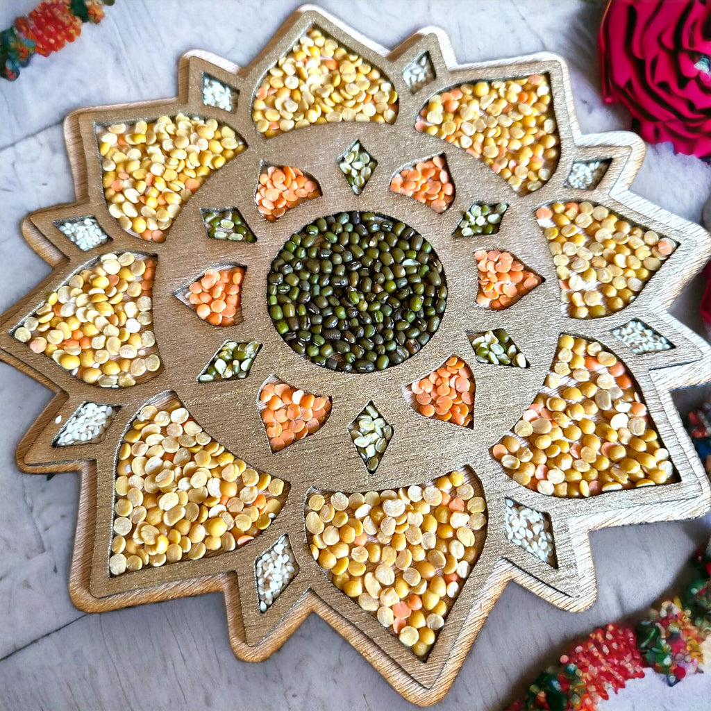 Eco-conscious Rangoli Tray