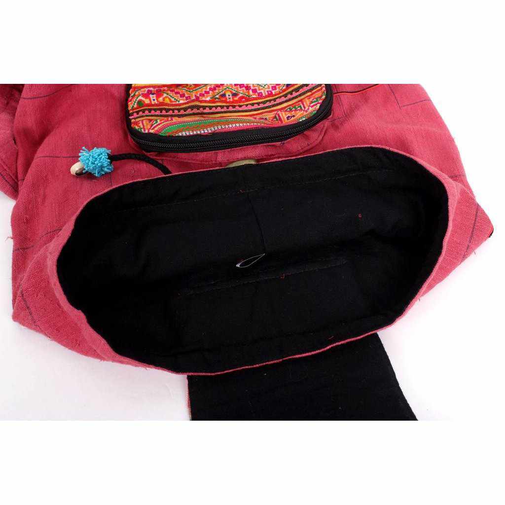 Sustainable Made Cross - Stitch Backpack - Thailand Bags La Vie Bien Sustainable Made Cross - Stitch Backpack - Thailand
