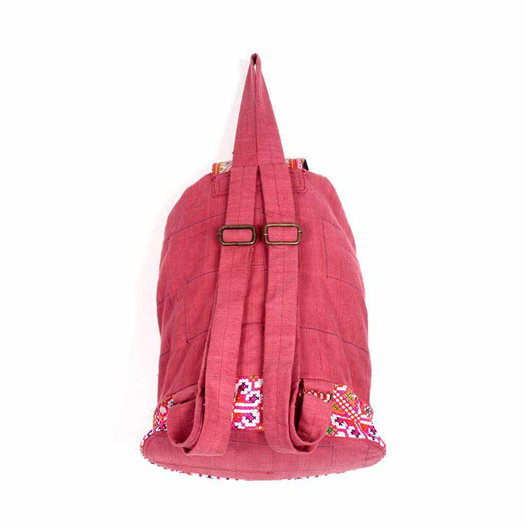 Sustainable Made Cross - Stitch Backpack - Thailand Bags La Vie Bien Sustainable Made Cross - Stitch Backpack - Thailand