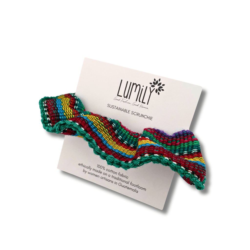 Sustainable Textile Multicolor Hair Scrunchie - Guatemala Accessories La Vie Bien Sustainable Textile Multicolor Hair Scrunchie - Guatemala