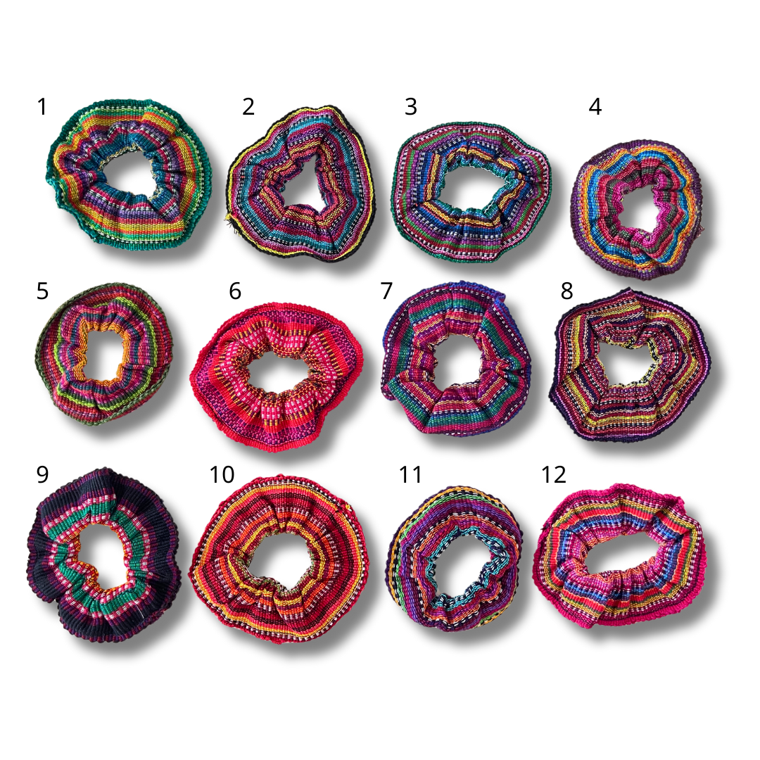 Sustainable Textile Multicolor Hair Scrunchie - Guatemala Accessories La Vie Bien Sustainable Textile Multicolor Hair Scrunchie - Guatemala