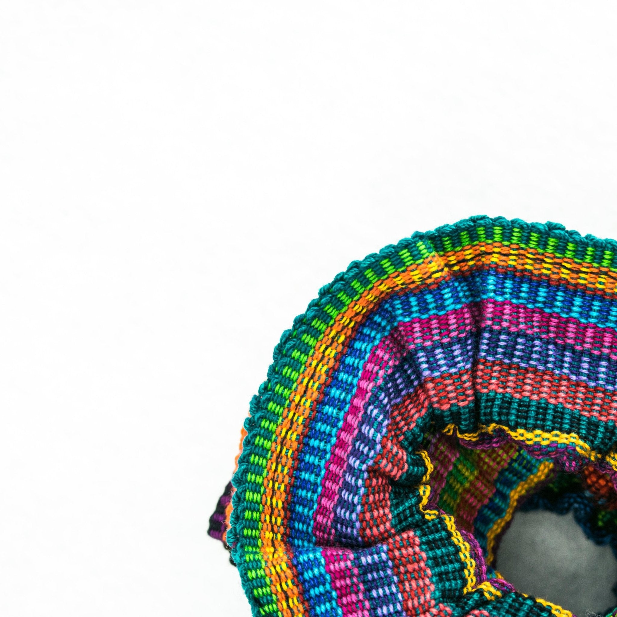 Sustainable Textile Multicolor Hair Scrunchie - Guatemala Accessories La Vie Bien Sustainable Textile Multicolor Hair Scrunchie - Guatemala