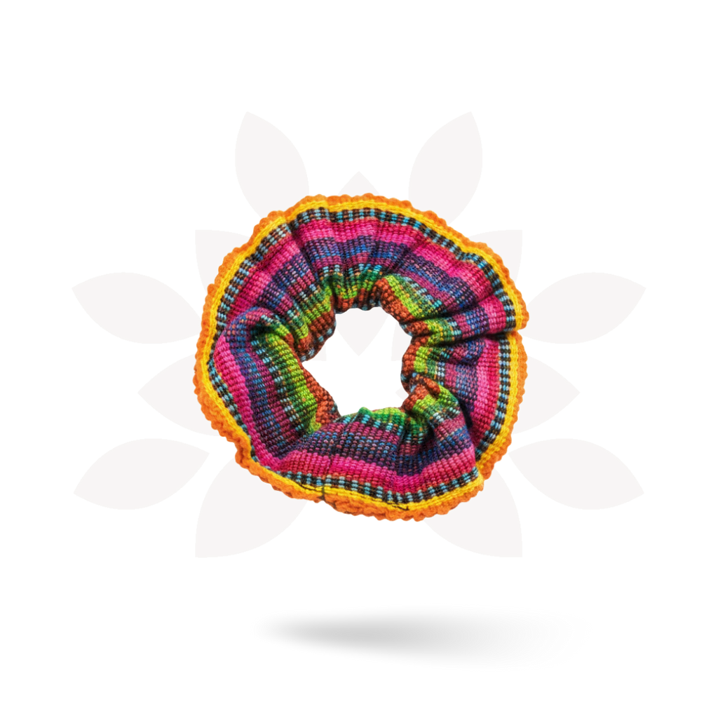 Sustainable Textile Multicolor Hair Scrunchie - Guatemala Accessories La Vie Bien Sustainable Textile Multicolor Hair Scrunchie - Guatemala