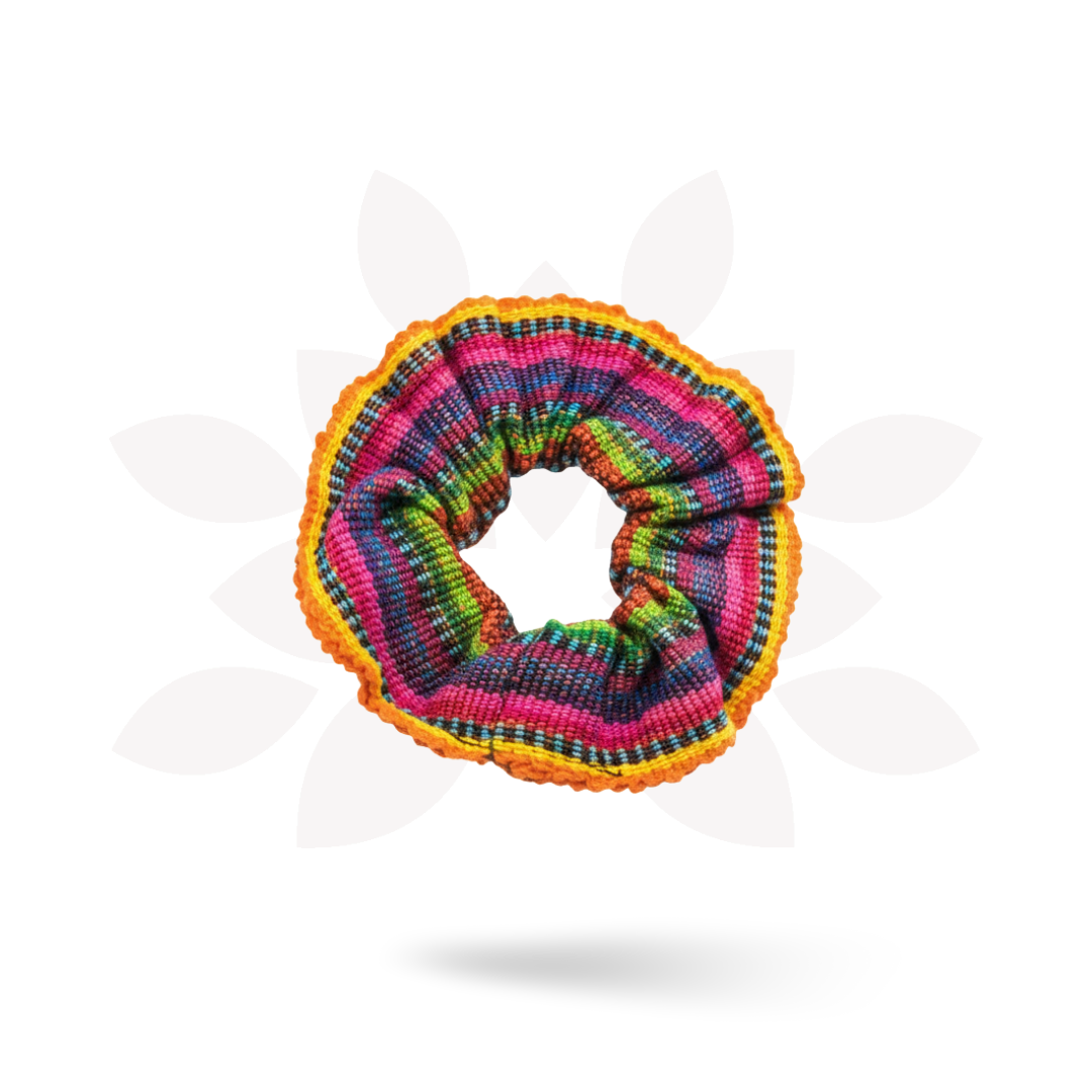 Sustainable Textile Multicolor Hair Scrunchie - Guatemala Accessories La Vie Bien Sustainable Textile Multicolor Hair Scrunchie - Guatemala
