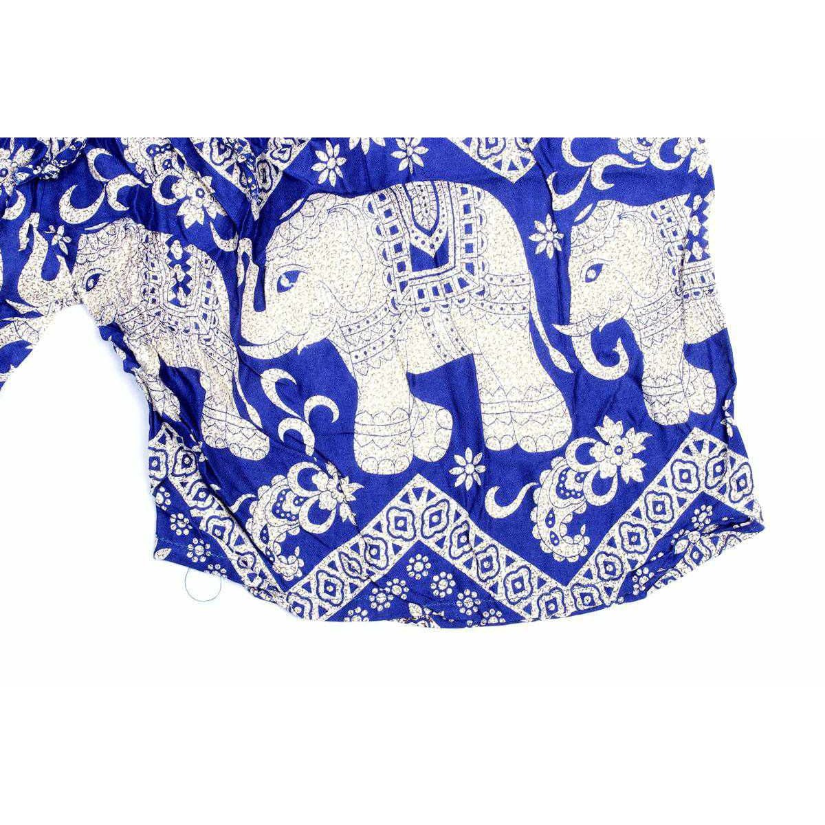 Sustainably Made Bohemian Style Printed Elephant Shorts - Thailand Apparel La Vie Bien Sustainably Made Bohemian Style Printed Elephant Shorts - Thailand