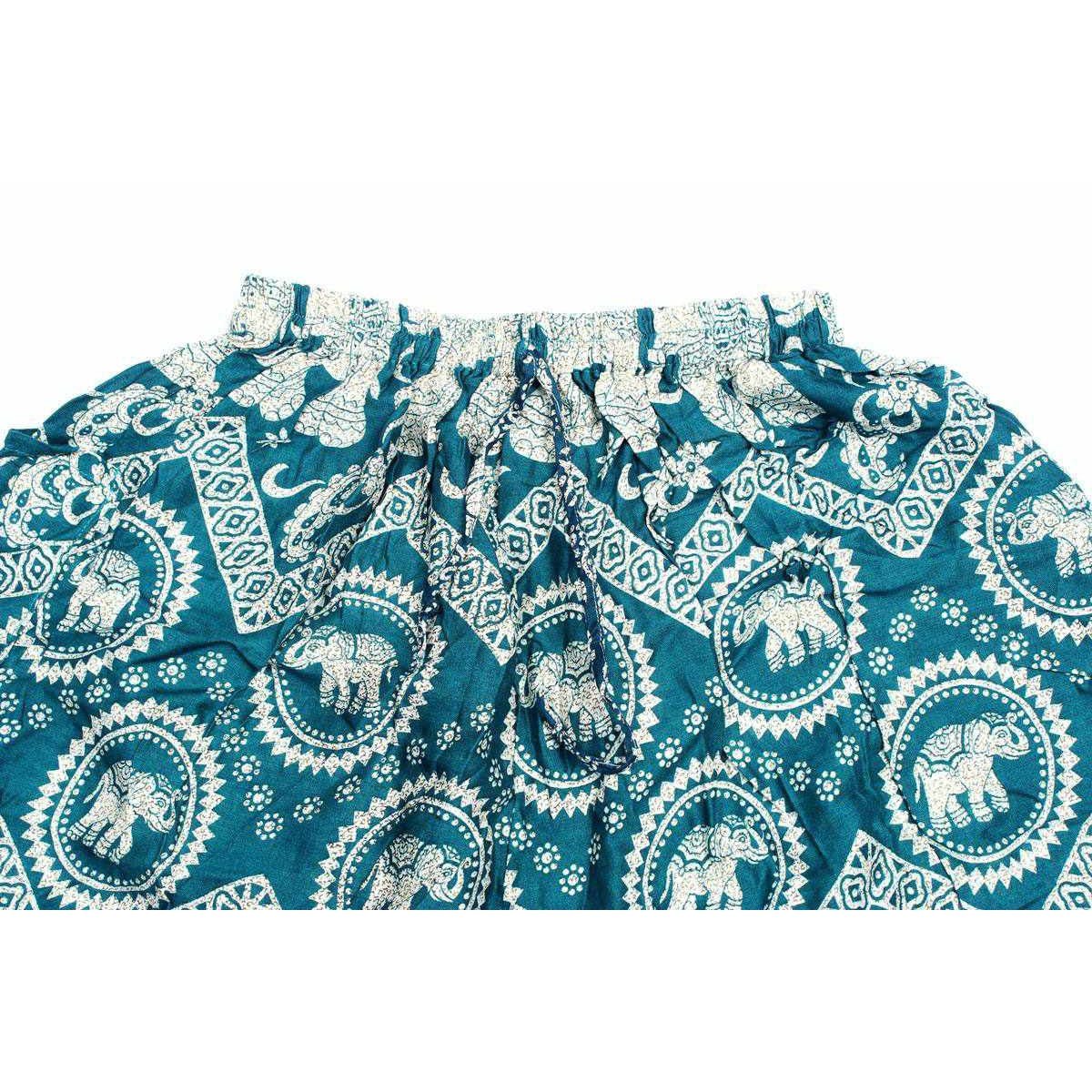 Sustainably Made Bohemian Style Printed Elephant Shorts - Thailand Apparel La Vie Bien Sustainably Made Bohemian Style Printed Elephant Shorts - Thailand