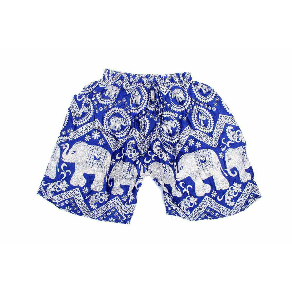 Sustainably Made Bohemian Style Printed Elephant Shorts - Thailand Apparel La Vie Bien Sustainably Made Bohemian Style Printed Elephant Shorts - Thailand