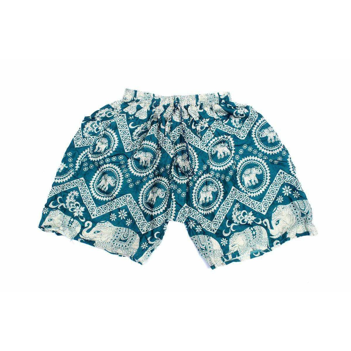 Sustainably Made Bohemian Style Printed Elephant Shorts - Thailand Apparel La Vie Bien Sustainably Made Bohemian Style Printed Elephant Shorts - Thailand