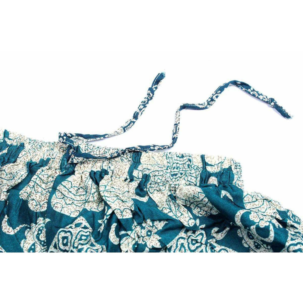 Sustainably Made Bohemian Style Printed Elephant Shorts - Thailand Apparel La Vie Bien Sustainably Made Bohemian Style Printed Elephant Shorts - Thailand