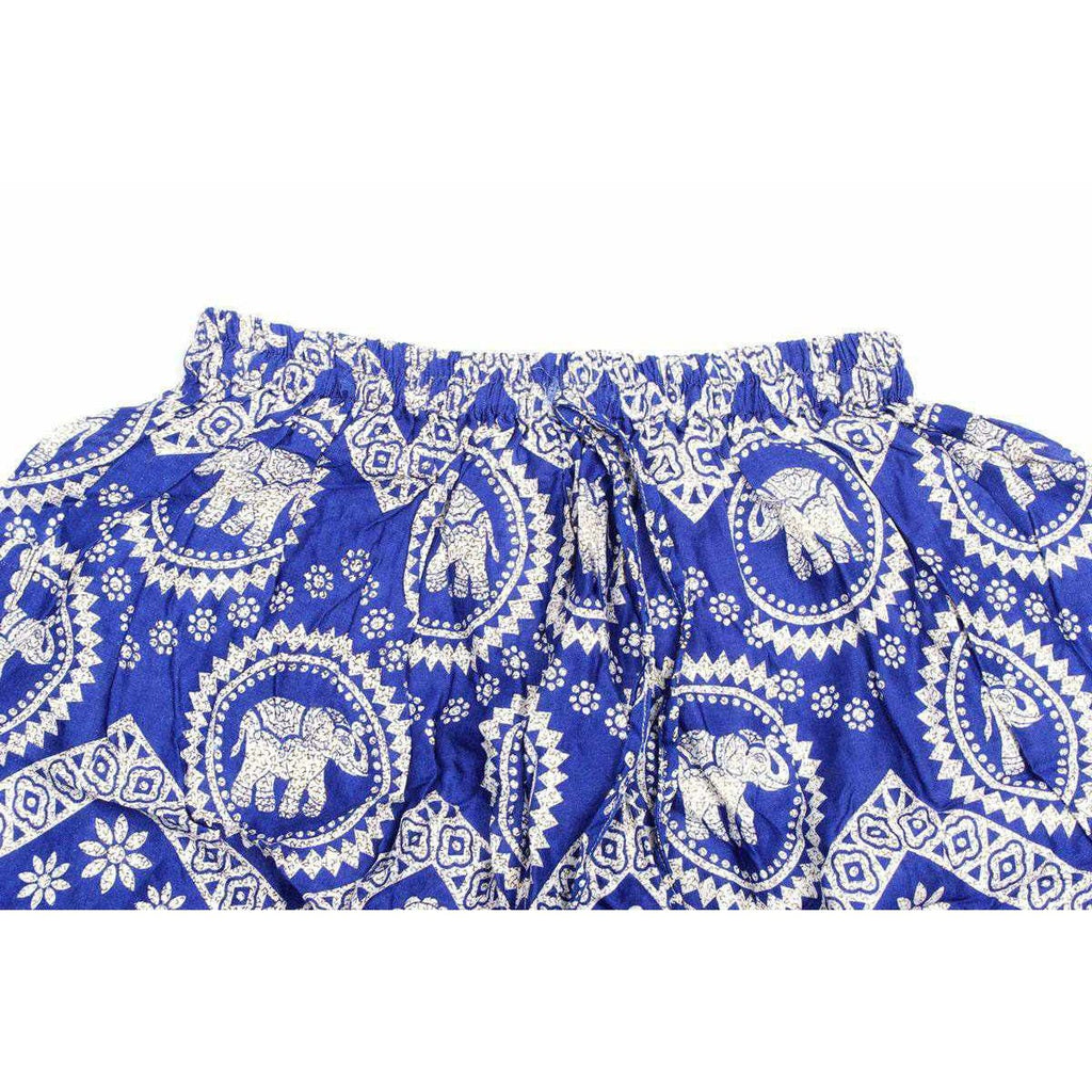 Sustainably Made Bohemian Style Printed Elephant Shorts - Thailand Apparel La Vie Bien Sustainably Made Bohemian Style Printed Elephant Shorts - Thailand