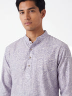 2085 - Purple Kurta with white pant
