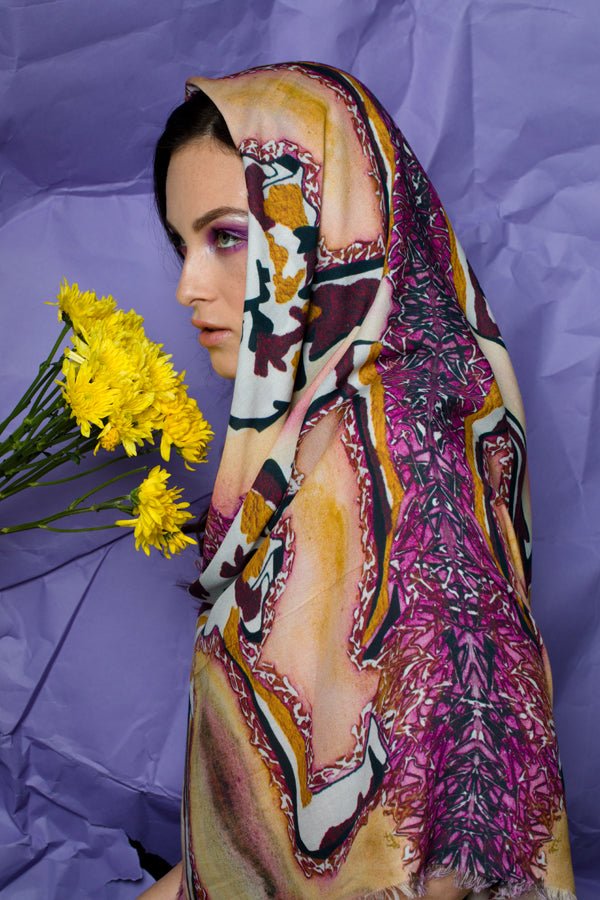 Sway Square Scarf Wearable Art La Vie Bien Sway Square Scarf
