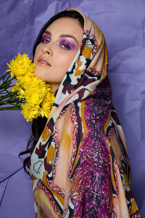 Sway Square Scarf Wearable Art La Vie Bien Sway Square Scarf