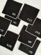 Sweary Cocktail Coasters in Black and White, set of eight by Dot and Army