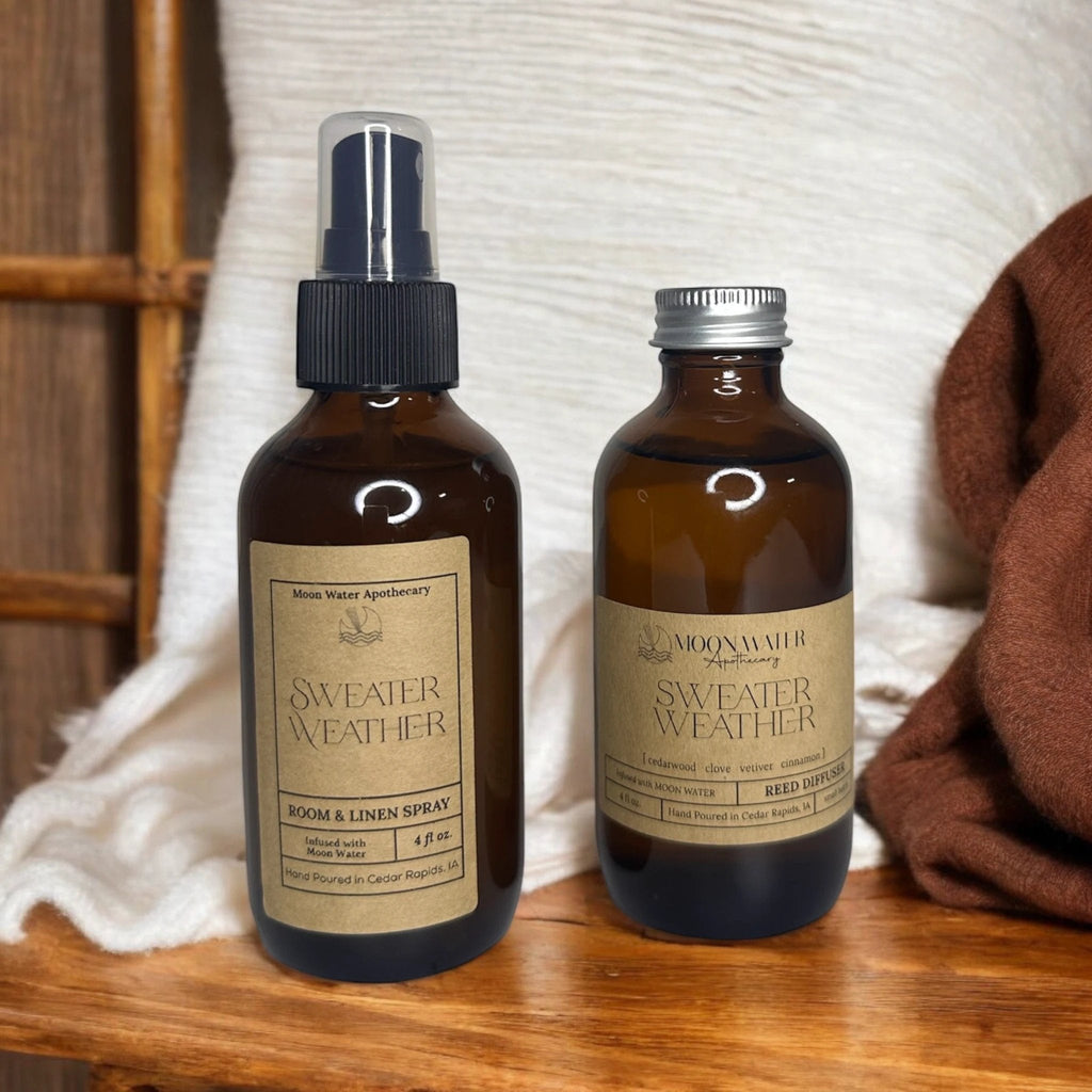 Sweater Weather - ROOM SPRAY & REED DIFFUSER - Autumn Leaves Scent, by Moon Water Apothecary