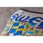 Sweden Hand - Embroidered Pillow Pillows La Vie Bien Sweden Hand - Embroidered Pillow