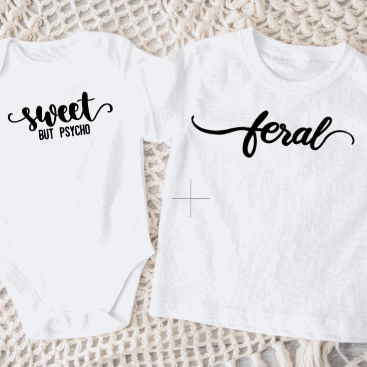 Sweet But Psycho Baby Bodysuit or Tee Shirt Clothing La Vie Bien Sweet But Psycho Baby Bodysuit or Tee Shirt