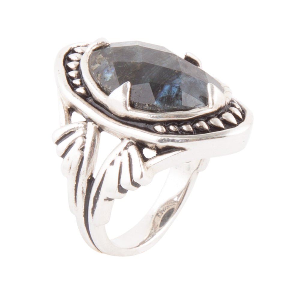 Sweet Dreams Faceted Midnight Labradorite Ring