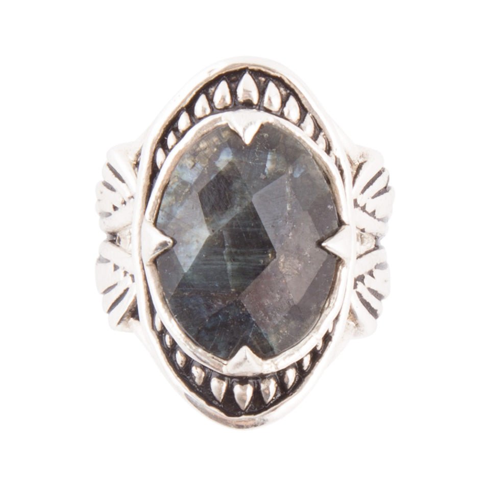 Sweet Dreams Faceted Midnight Labradorite Ring