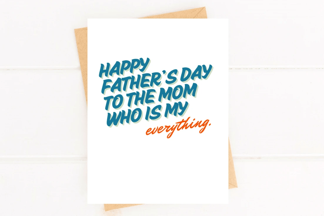 Sweet Father's Day Card for Single Mother Father's Day by Five Dot Post